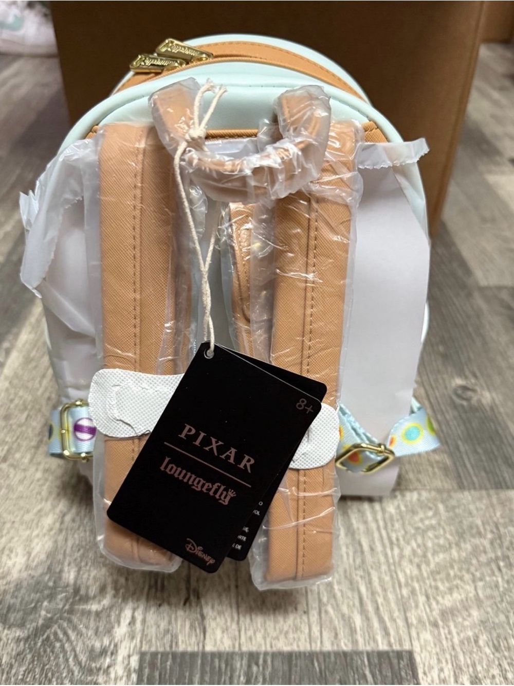NWT LOUNGEFLY PIXAR Up Backpack with Russell Colorful Heart Balloons. - Picture 2 of 2